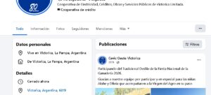 Como se ve en la captura de pantalla de la red oficial de la Cevic es de hace 20 horas y no hay información sobre el extenso corte de energía de la mañana del 8 de febrero.